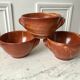 Trio of vallauris stoneware bowls 70s