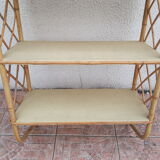 Rattan wall shelf