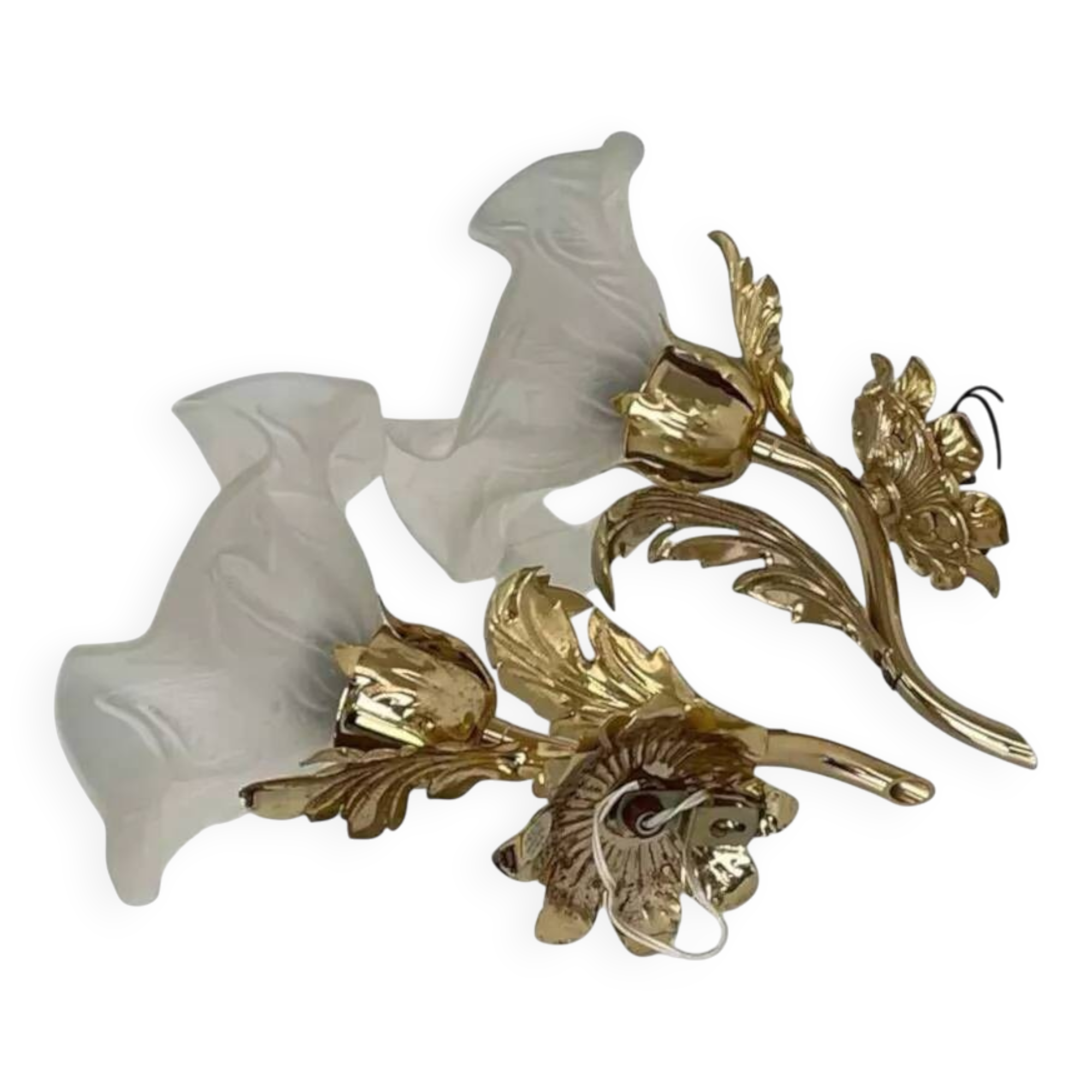 Pair of vintage gold wall lights