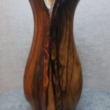 Sculptural olive wood pitcher from the 60s/70s