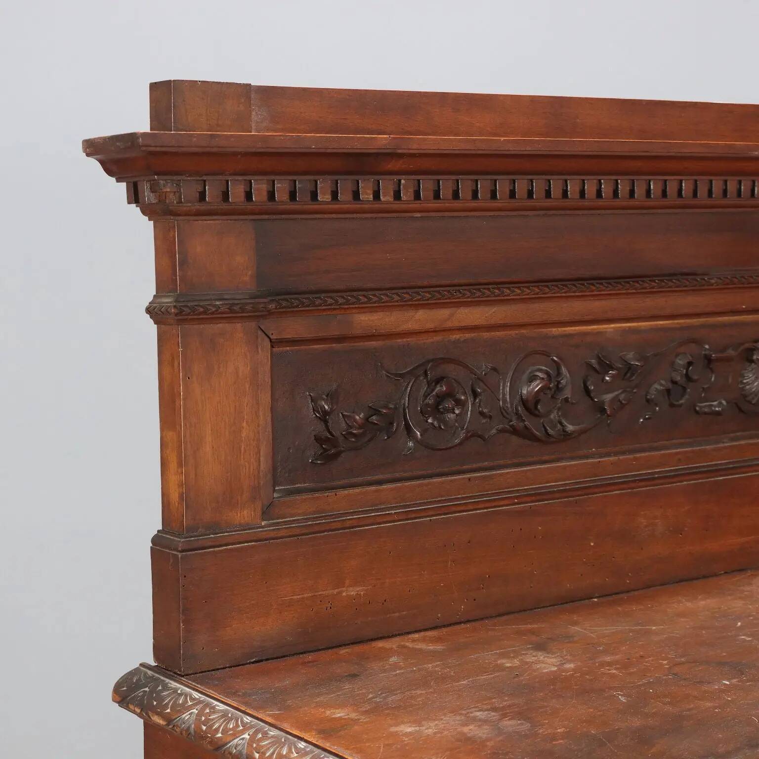 Antique walnut buffet in neo-Renaissance style, 19th century.