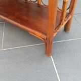 Four-tier rattan shelf