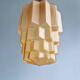 Art Deco Skyscraper type pendant lamp in amber glass, 1920s-30s