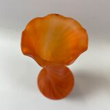 Vase orange glass paste 20cm