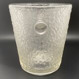 Champagne bucket in opaque glass with crumpled effect