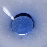 LARGE THICK BLUE GLASS BOWL, 1950s