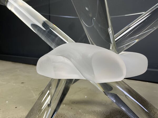 Table basse Arlequin en verre de Murano par Maurice Barilone, années 1980