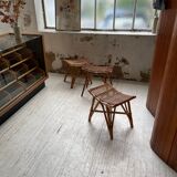 Set 3 rattan stools