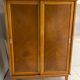 Vintage wardrobe with compass feet, sliding doors