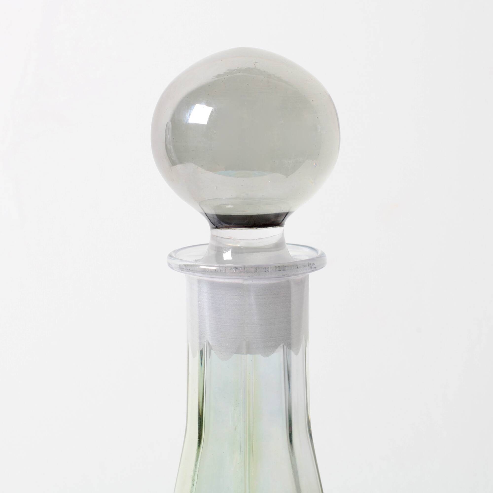 Stylish Spirit Decanter with Grey Original Stopper / Italy / 1960s