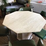 Travertine dining table