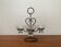 Danish candle holder in metal and glass, 1960s