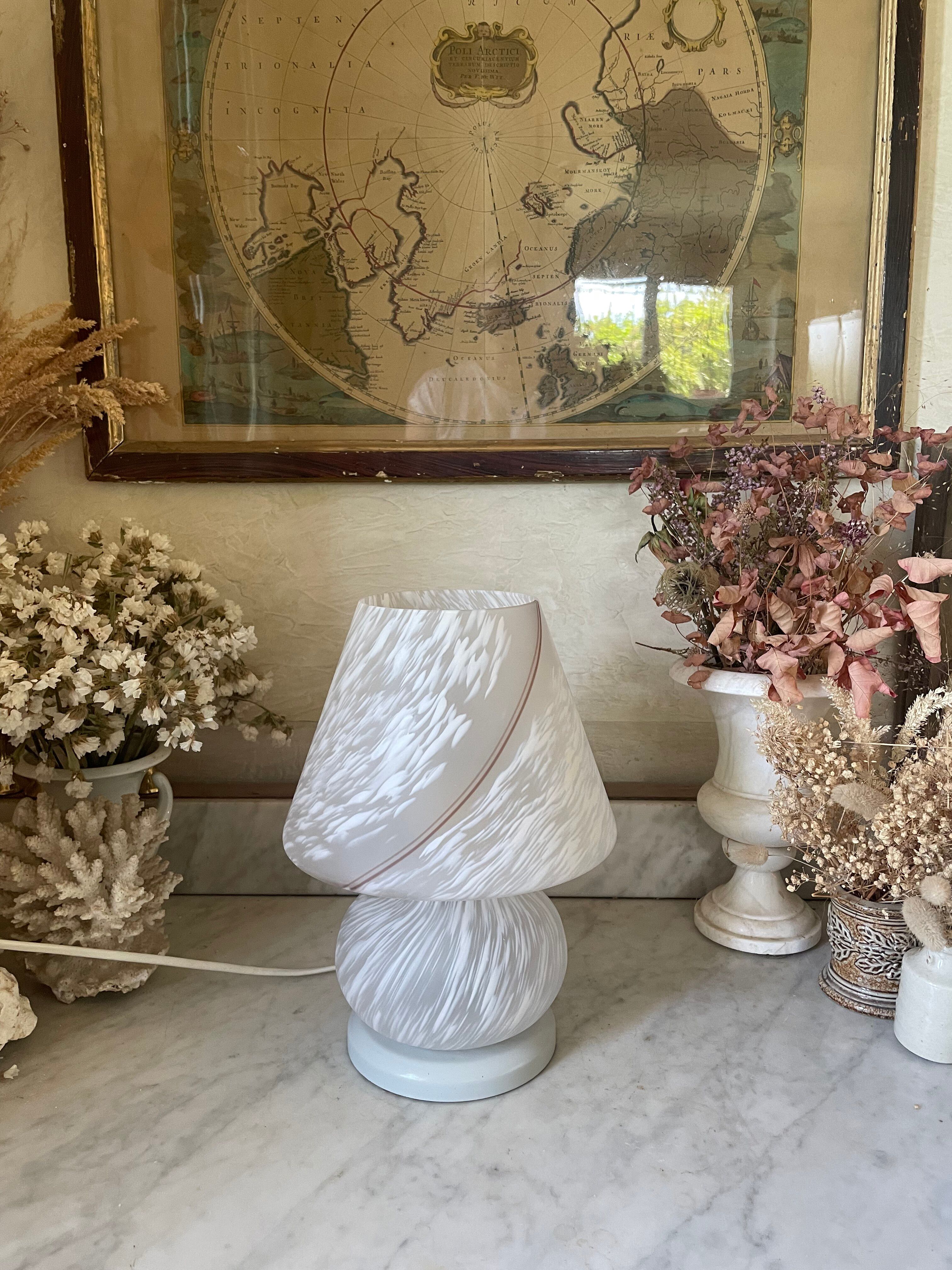 Mushroom lamp pair Vetri Murano