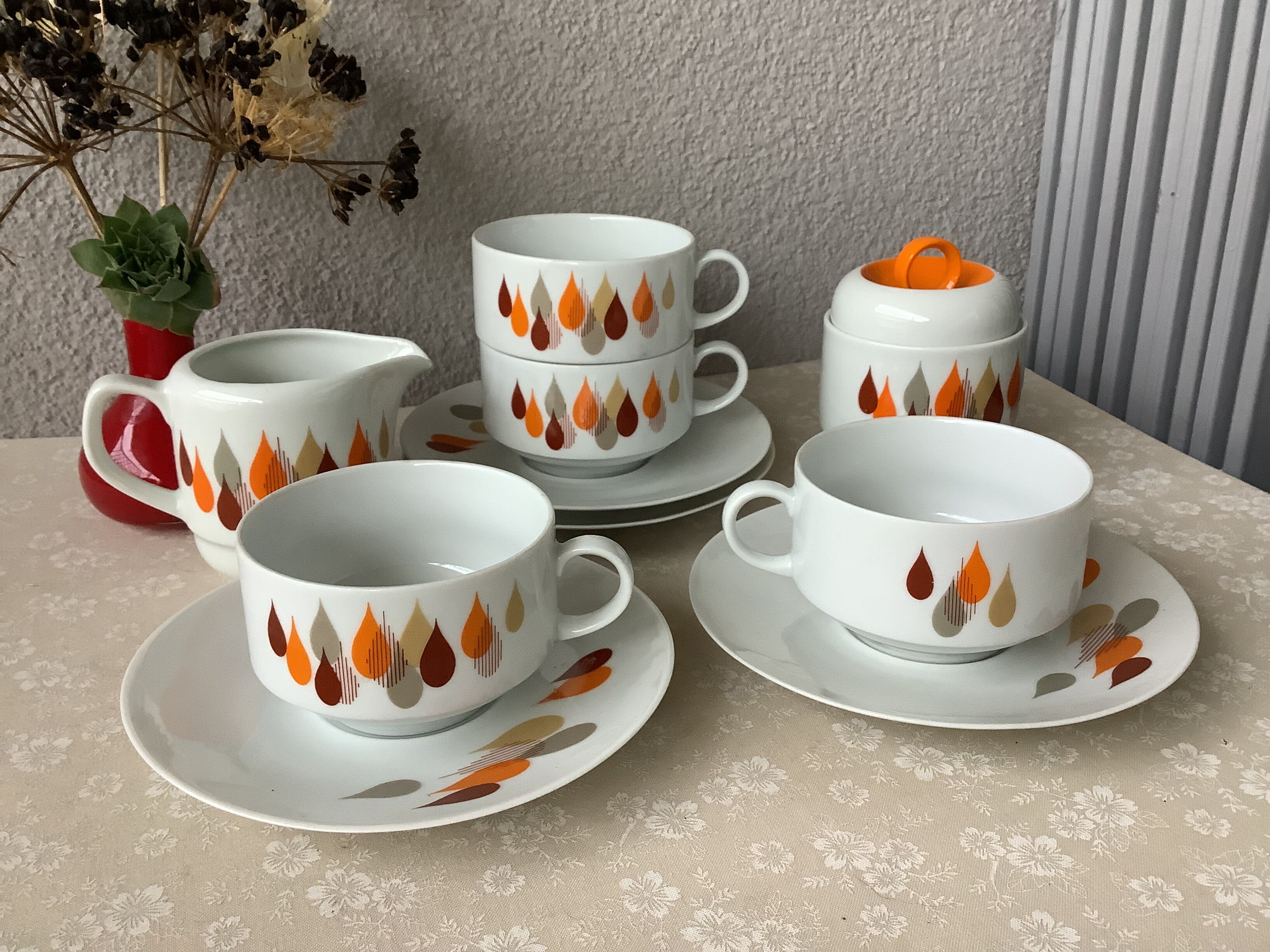 Cups Bareuther Waldsassen Germany design seventies