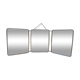 Barber triptych mirror 80x30cm