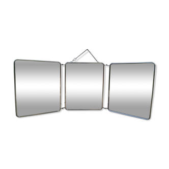 Miroir triptyque barbier 80x30cm