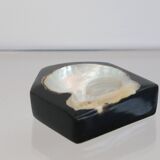 Ashtray, resin and mother-of-pearl inclusions, in the style of Jean Claude Dresse, 1970, vintage