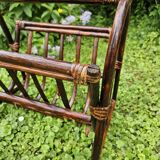 Rattan magazine rack