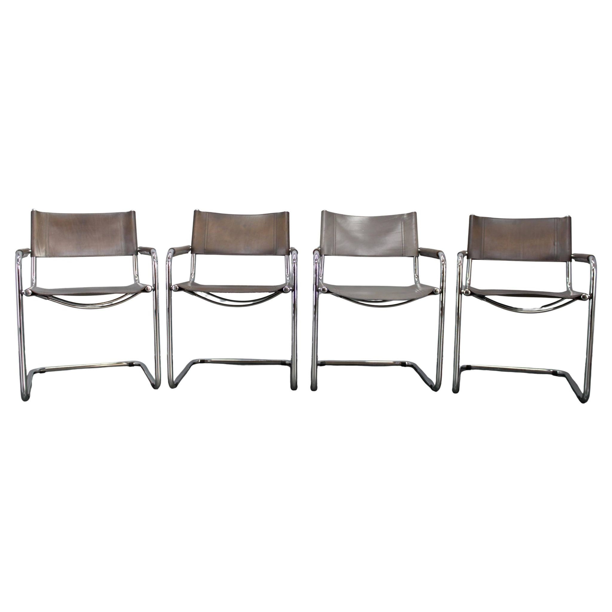 Set of four Bauhaus cantilever armchairs by Mart Stam, Italy