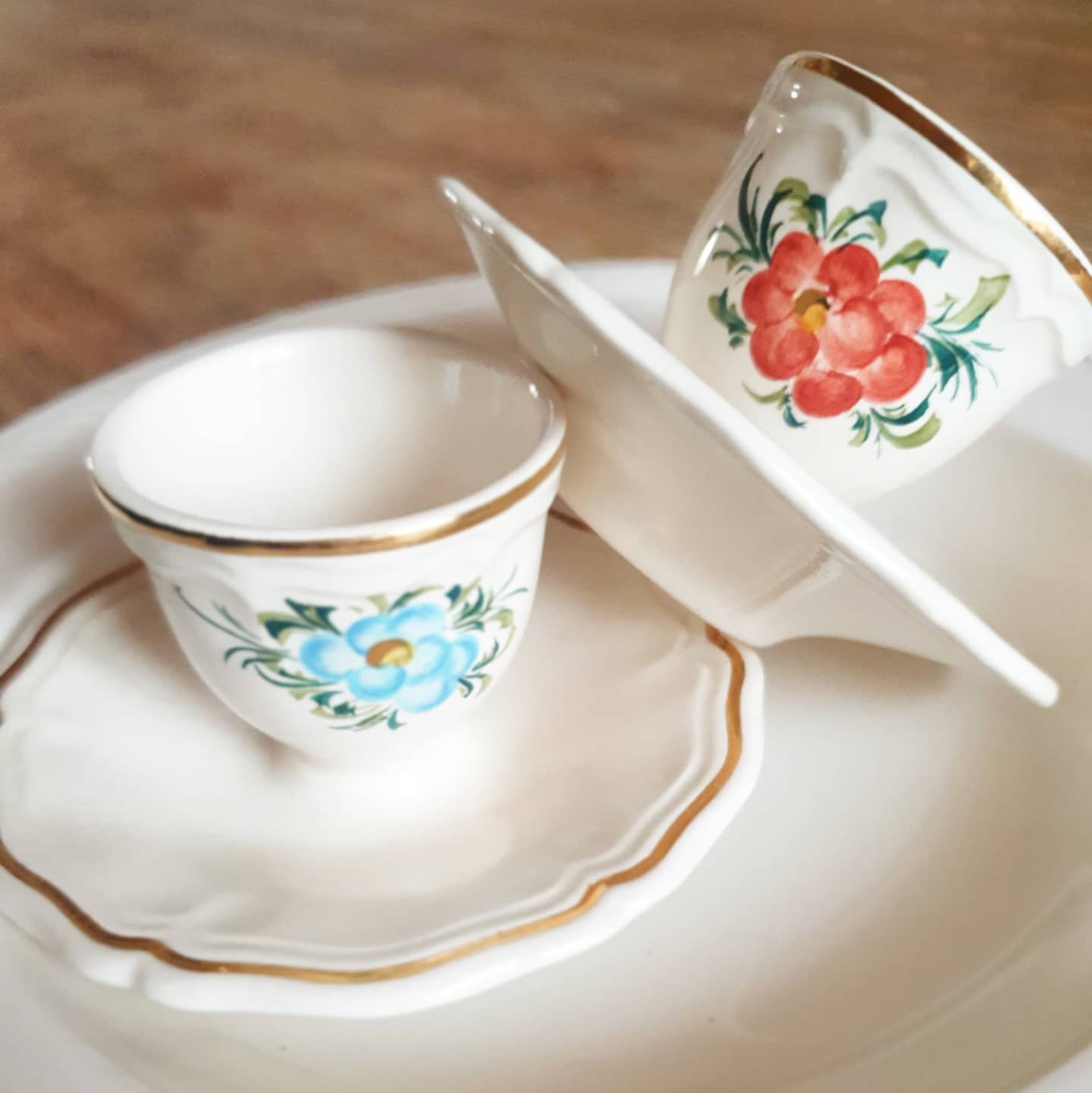 Duo coquetiers stamped and signed