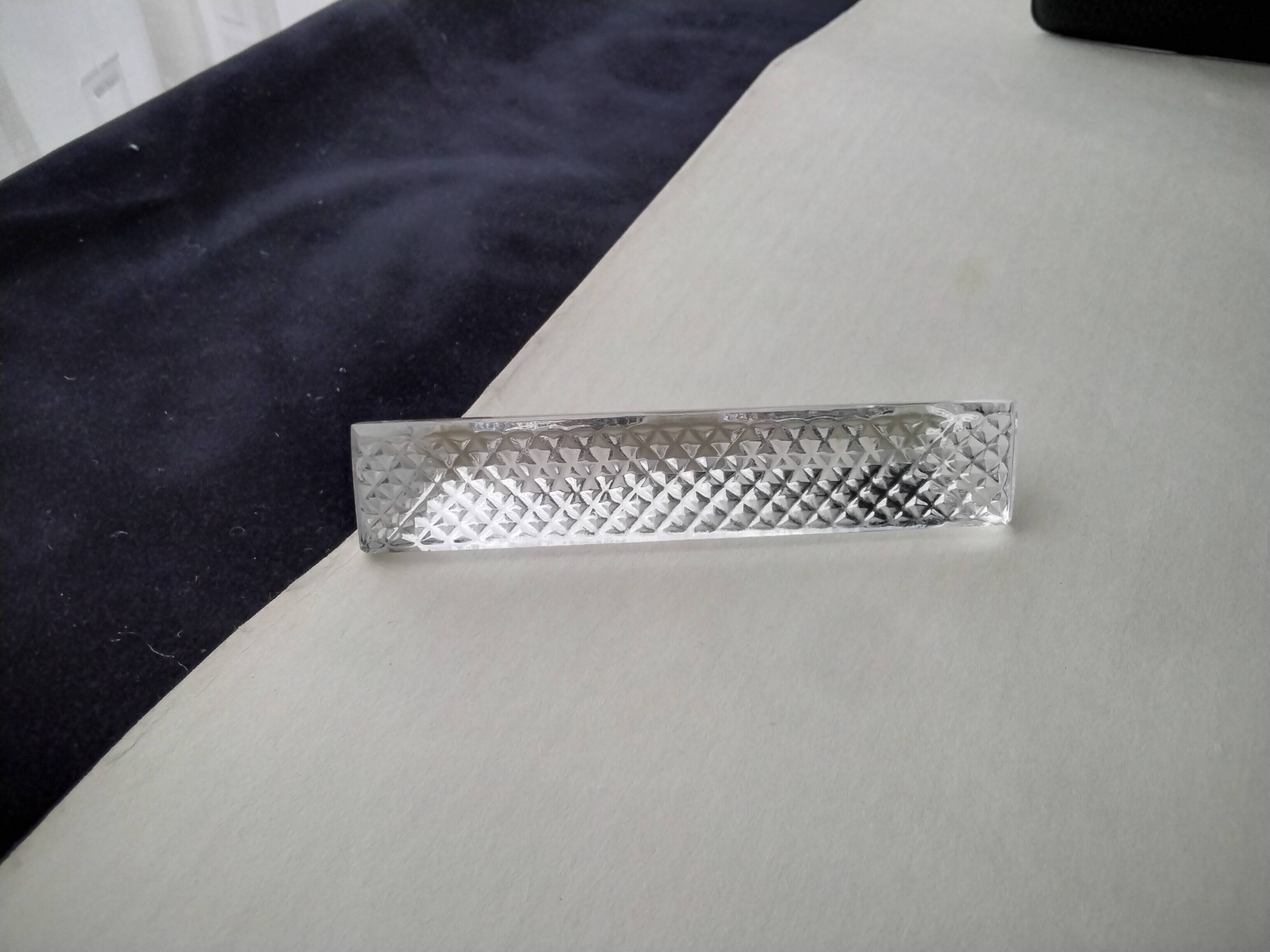 Coffret de 11 porte couteaux cristal au plomb Décor pointes de diamant