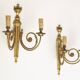Pair of bronze wall sconces in Louis XVI style