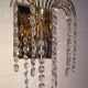 Paire d'appliques Murano gouttes cascade de pluie style Venini  cristaux