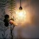 Vintage Scandinavian textured glass pendant — 1960s-70s