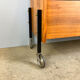 Rolling bar cabinet with interior mirrors, walnut, 60s, vintage
