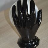 Vintage black opaline globe wall lamp