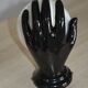 Vintage black opaline globe wall lamp