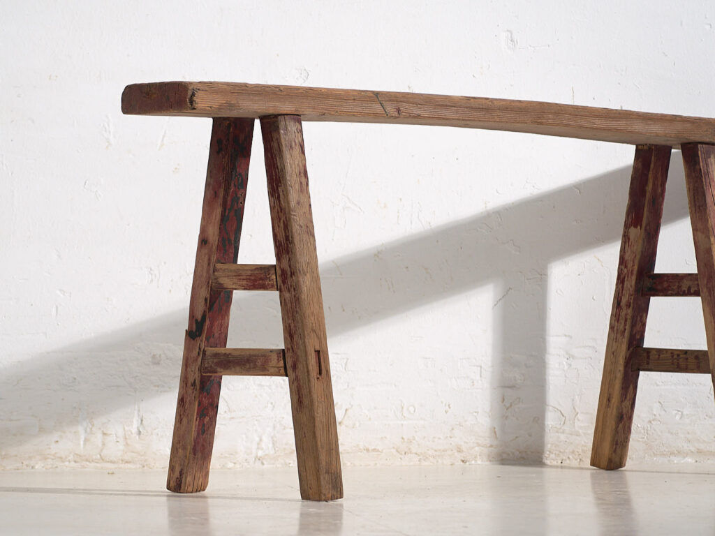 Antique solid wood bench (c.1870) #27