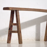 Antique solid wood bench (c.1870) #27