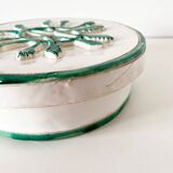 1950s embossed ceramic box