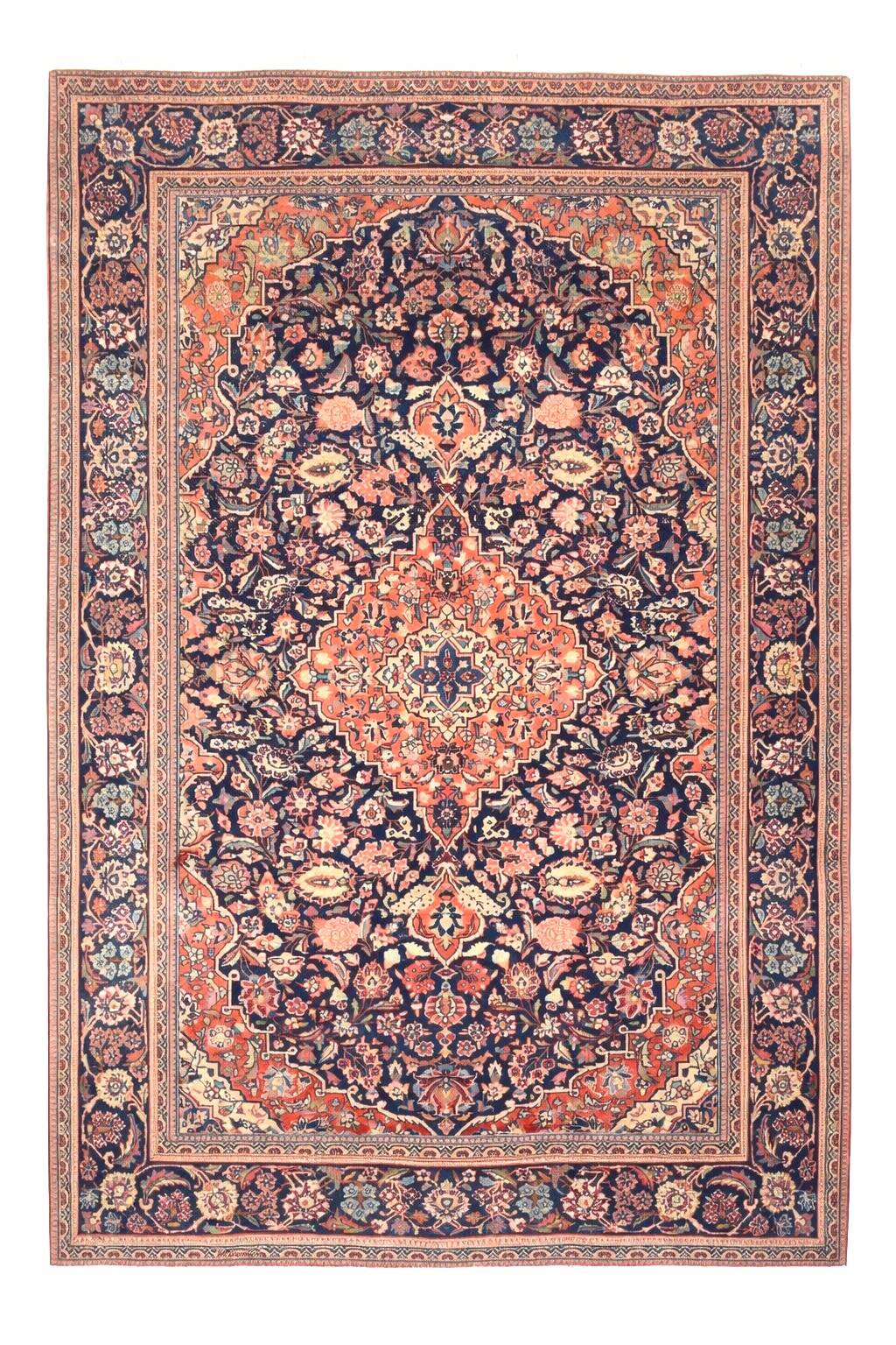 Persian Oriental Carpet Iran KASHAN Wool and Silk - Size: 1.32 X 2.00 Metres