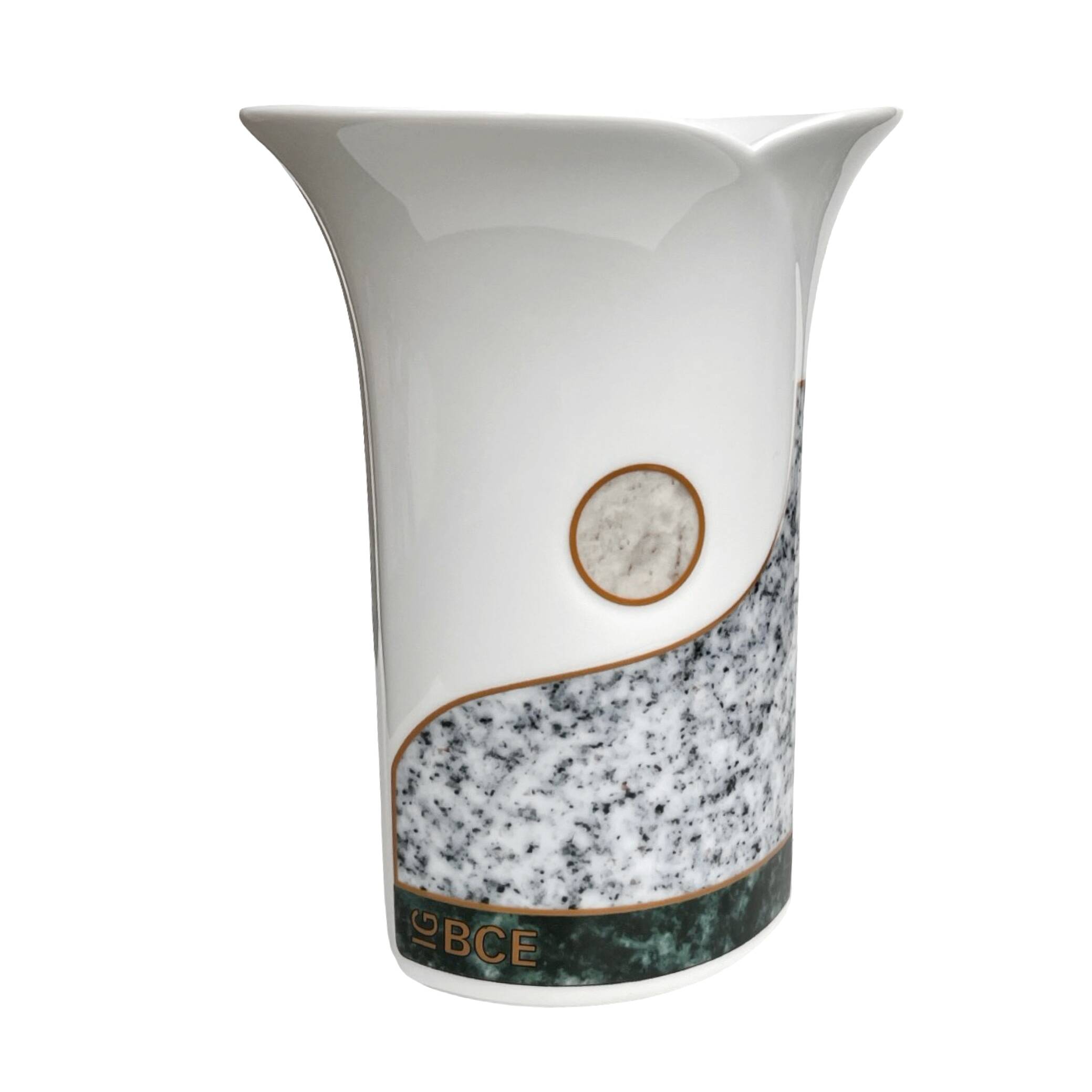 Hutschenreuther Vase IG BCE, Germany, 1990s, decorative porcelain, model 69