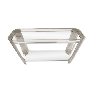 Console en lucite transparente,