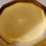 Art Deco Moser liqueur set in frosted orange glass