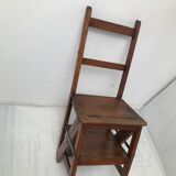 Chaise escabeau de bibliothèque vintage