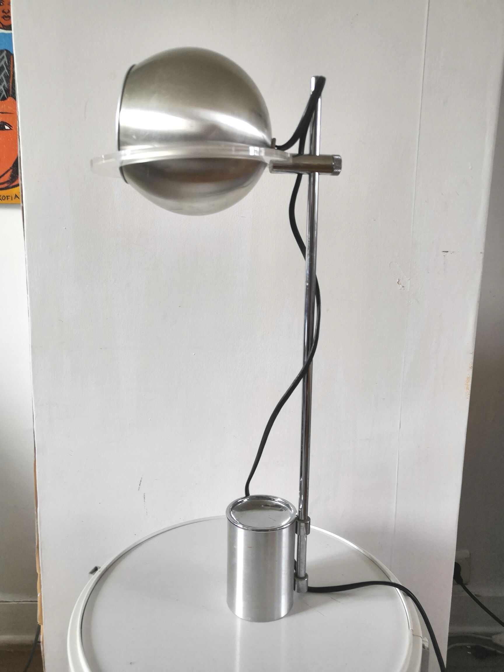 Ashtray lamp eyeball design 70s