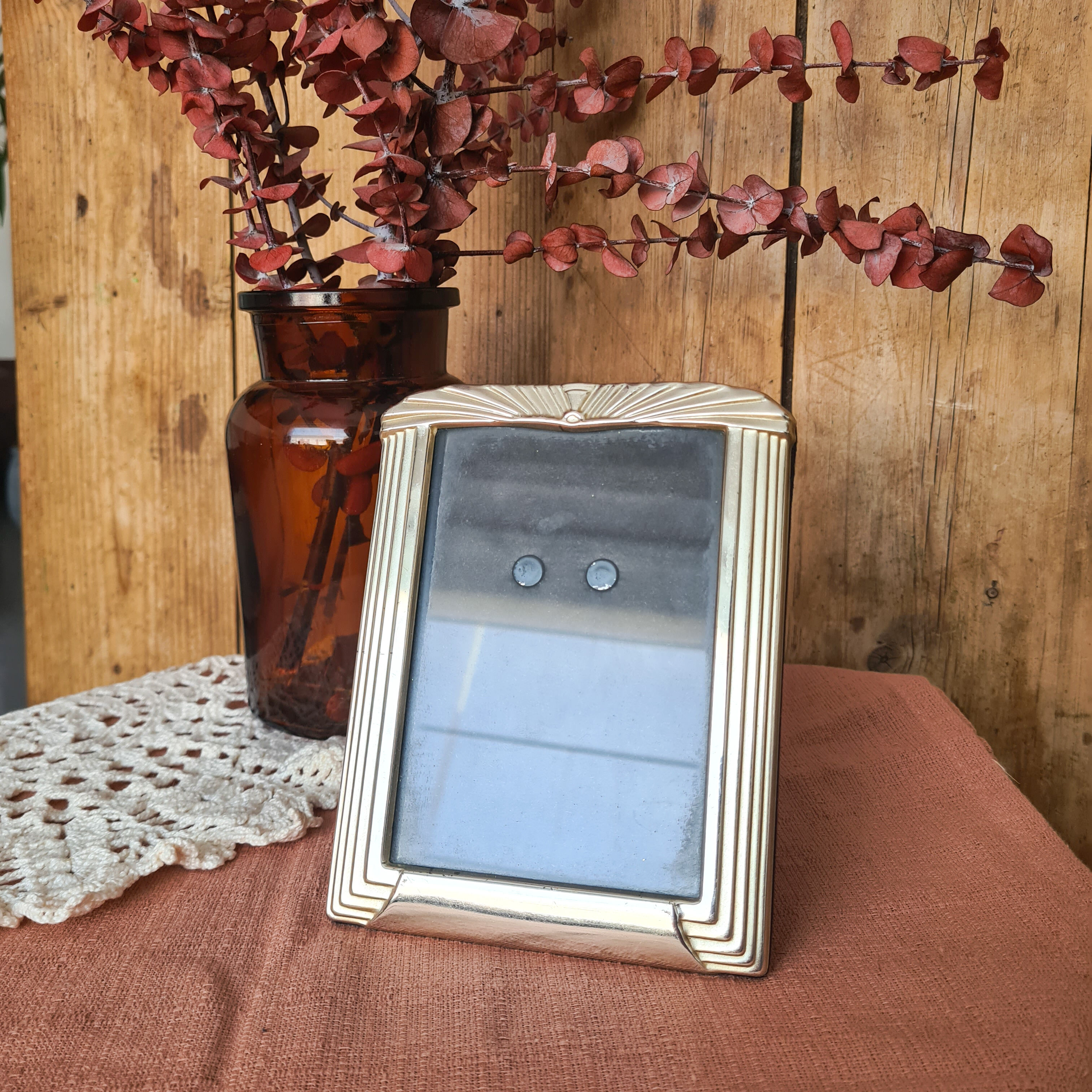 Chrome metal photo frame