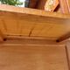 solid wood desk, leather top and extension
