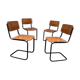 Lot de 4 chaises Vintage Arhend Cantilever couleur chêne