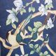 Wooden screen painted hand decorating birds