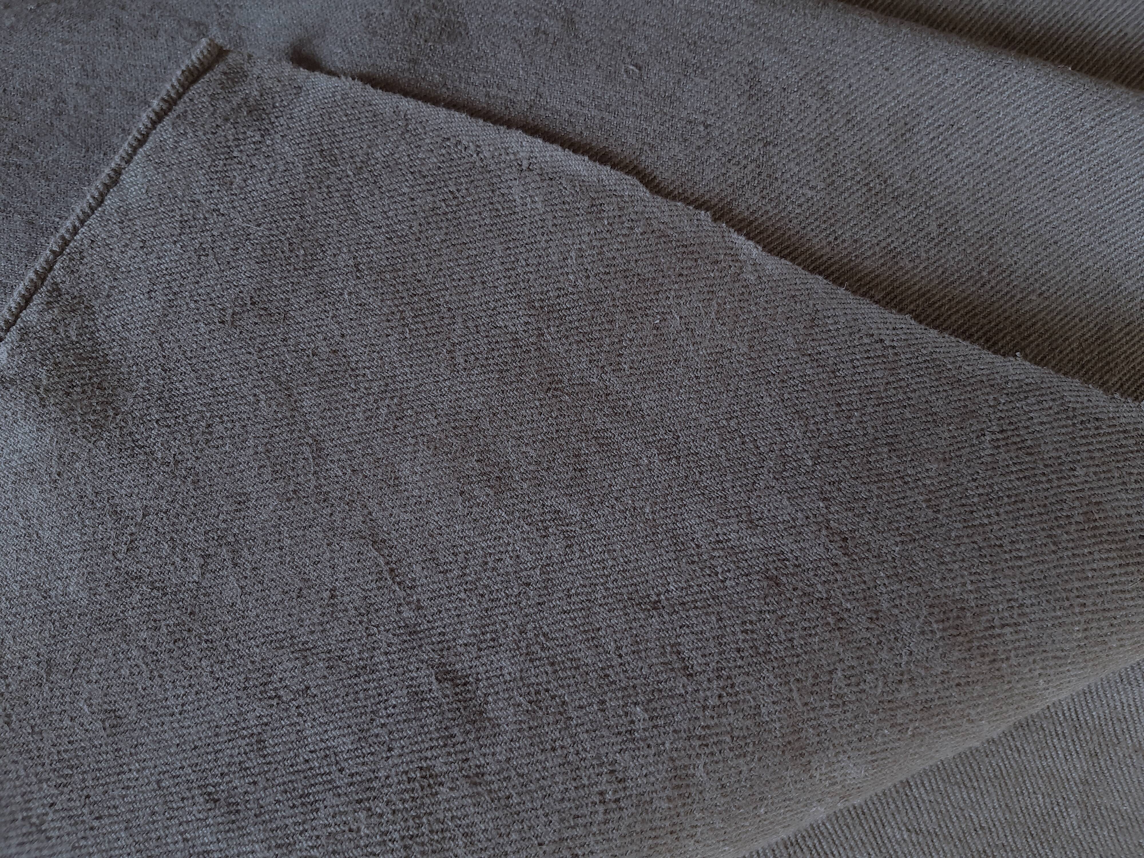 Dark grey heavy linen country tablecloth