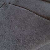 Nappe de campagne en lin lourd gris foncé