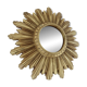 Old small golden sun mirror, witch's eye, curved, 60s-70s.