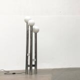 Vintage German floor lamp from the 1970s in glass and metal.