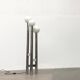 Vintage German floor lamp from the 1970s in glass and metal.