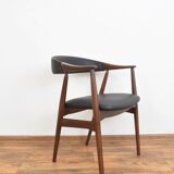 Danish Teak & Leather Armchair by Th. Harlev for Farstrup Møbler